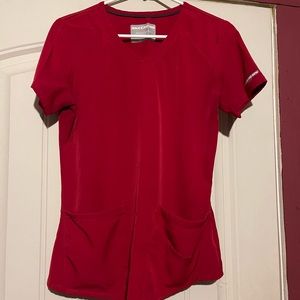 Red sketchers scrub set
